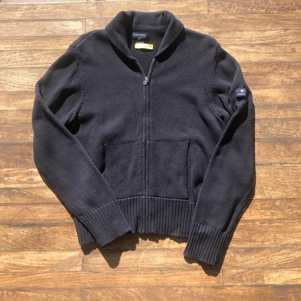 Black Medium Nautica Zip Sweater